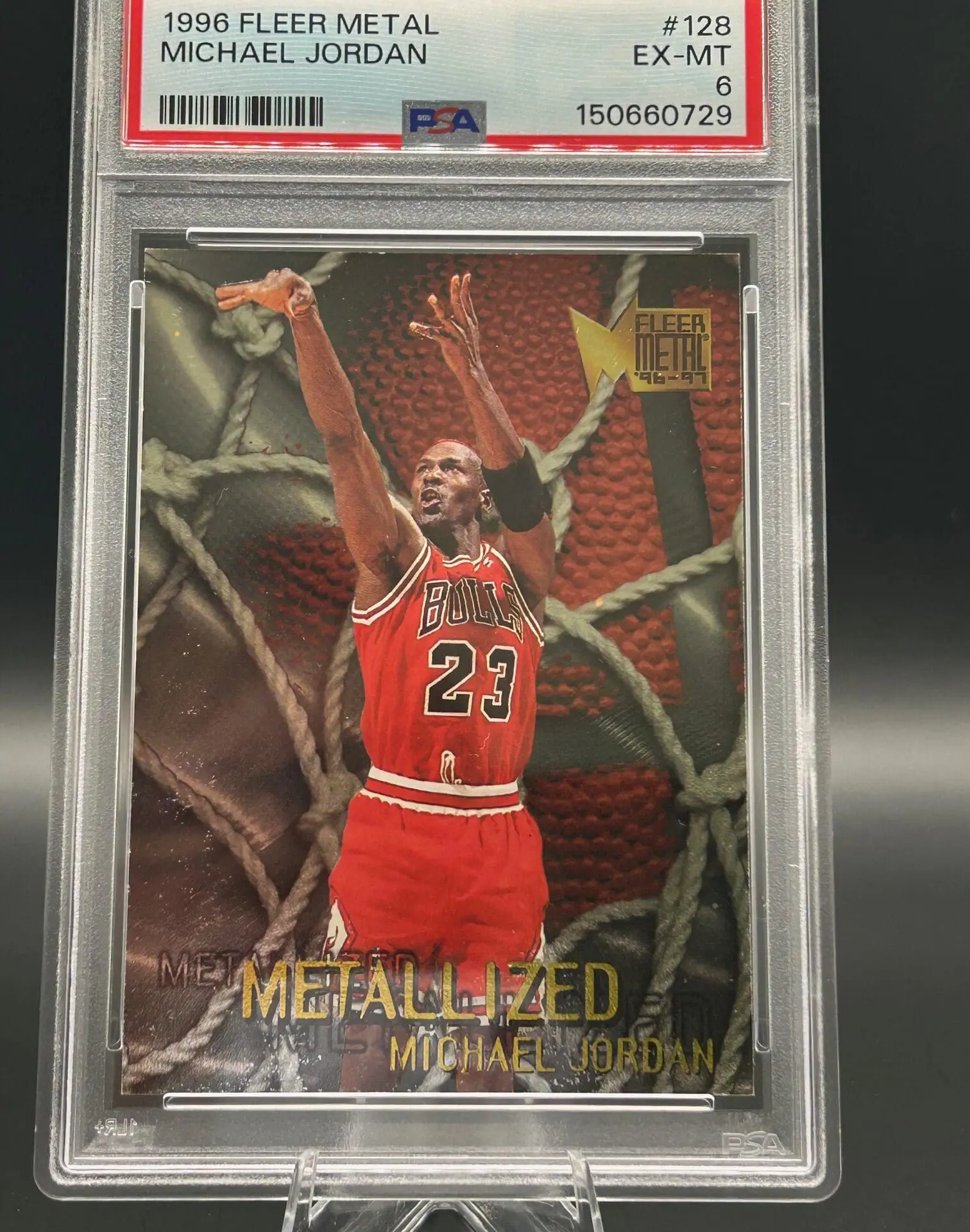 1996 Fleer Metal Michael Jordan #128 PSA6