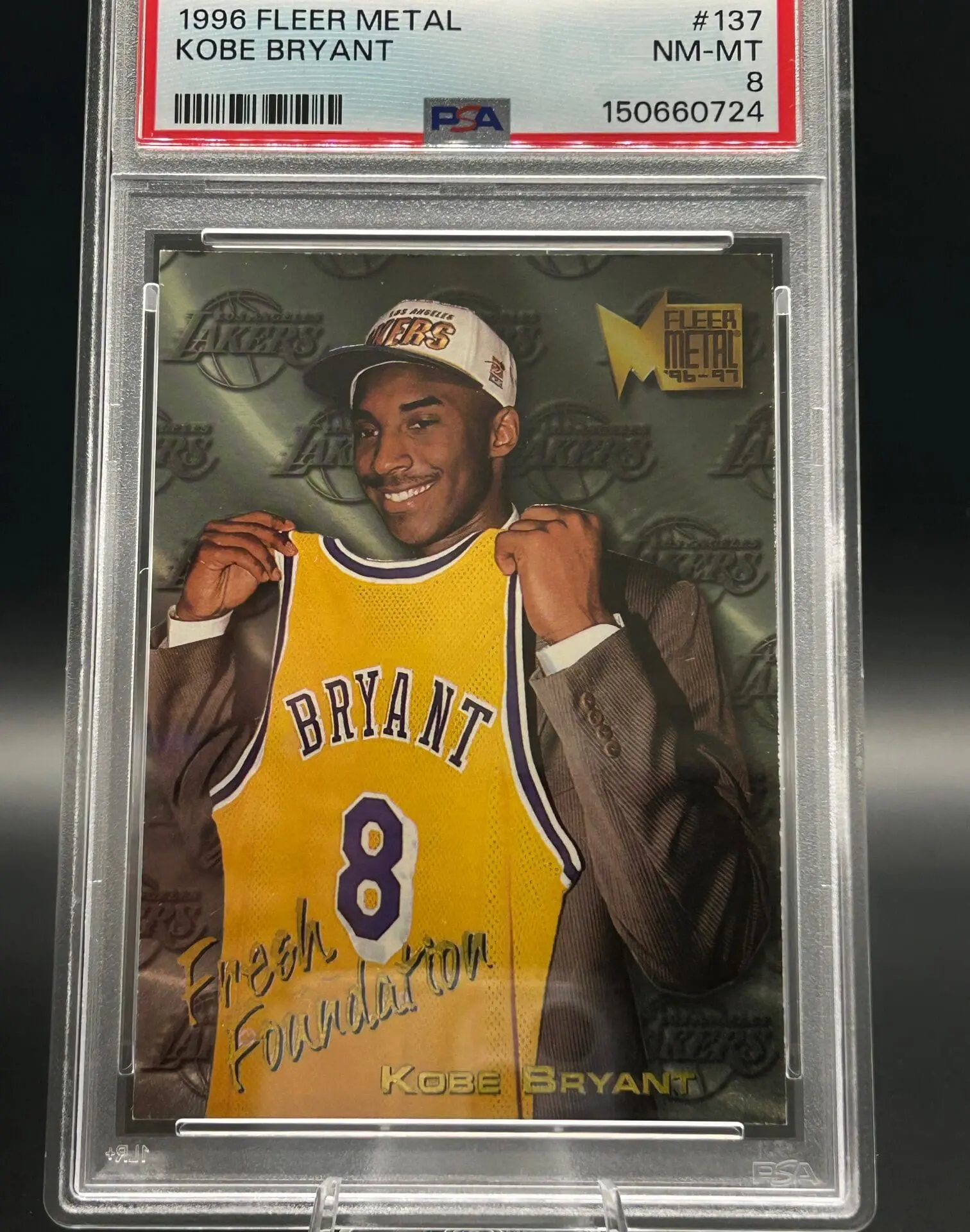 1996 Fleer Metal Kobe Bryant #137 PSA8