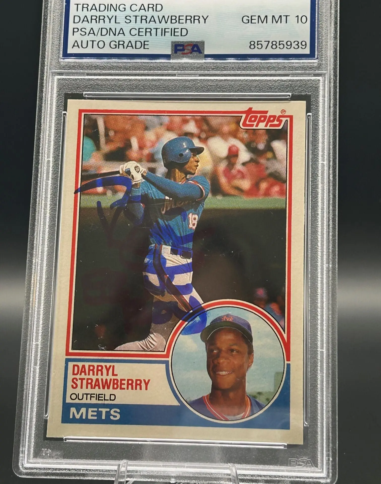 1983 Topps #108T Darryl Strawberry RC Rookie PSA 10 GEM MINT Autographed