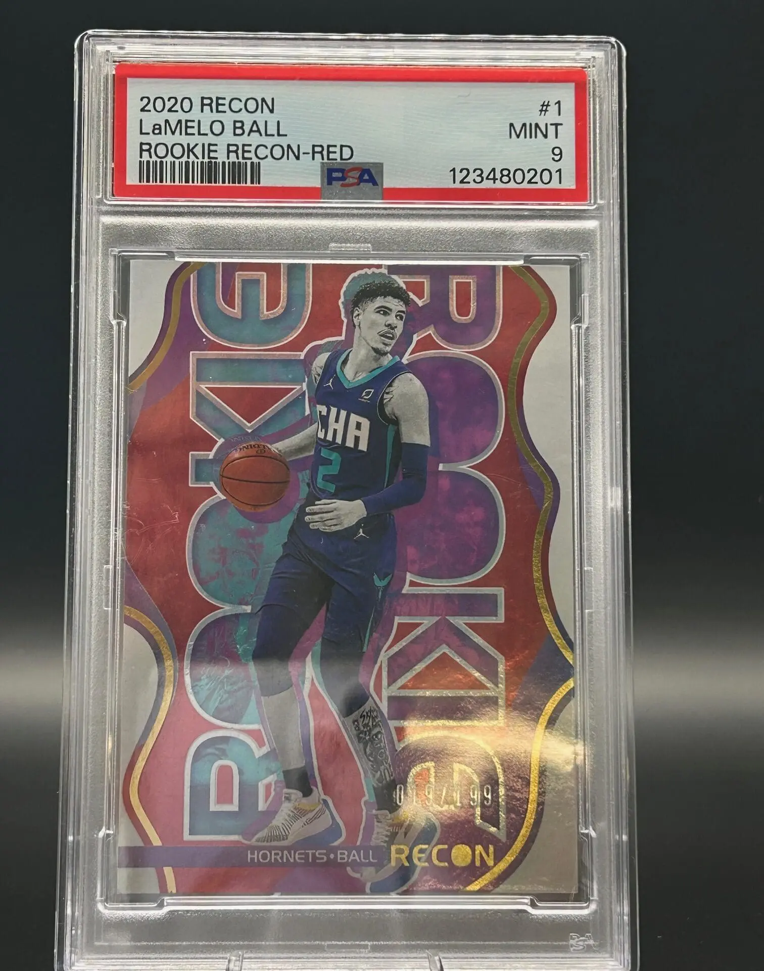 2020 Recon LaMelo Ball #1 Rookie Recon-Red PSA9